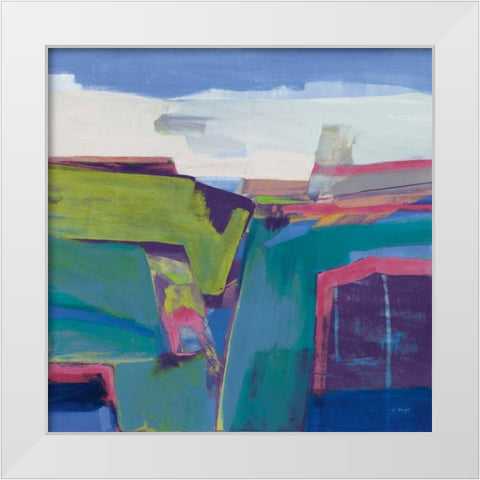 Clear Day Bright White Modern Wood Framed Art Print by Maye, Jo