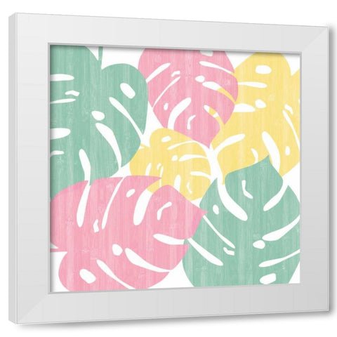 Monstera II Bright on White White Modern Wood Framed Art Print by Adams, Sarah