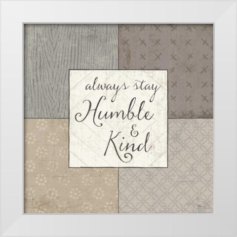 Country Collage V White Modern Wood Framed Art Print by Pela Studio