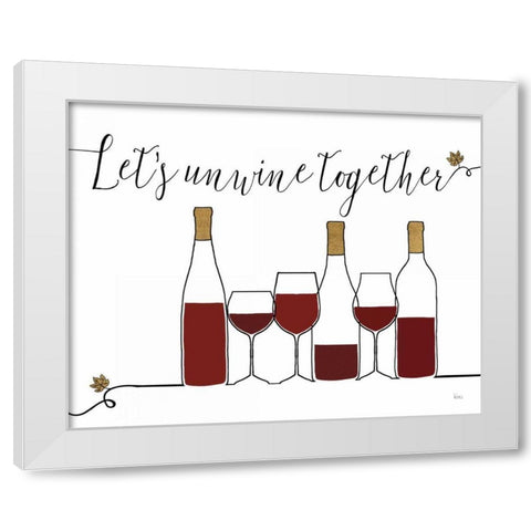 Underlined Wine X White Modern Wood Framed Art Print by Charron, Veronique