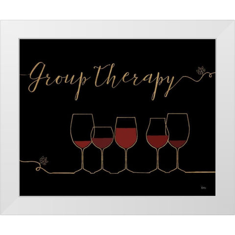 Underlined Wine IX Black White Modern Wood Framed Art Print by Charron, Veronique