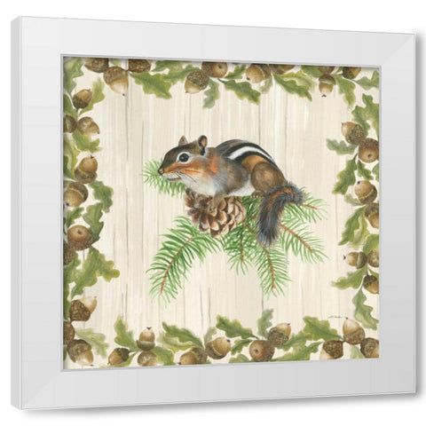 Woodland Critter II White Modern Wood Framed Art Print by Ducklow, Patsy