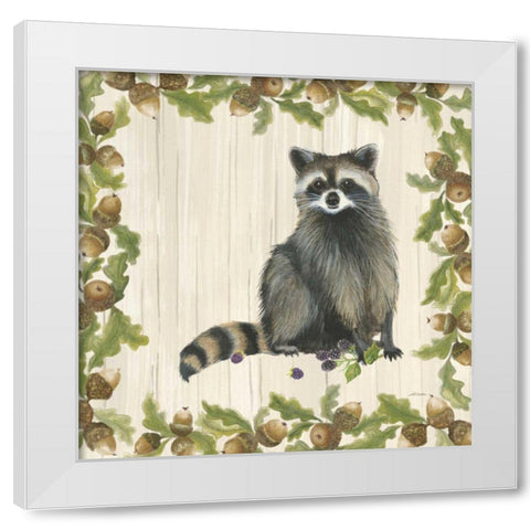 Woodland Critter V White Modern Wood Framed Art Print by Ducklow, Patsy