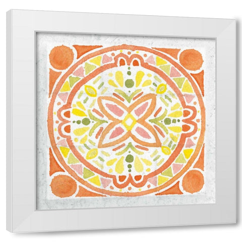 Citrus Tile I v2 White Modern Wood Framed Art Print by DeNeige, Elyse