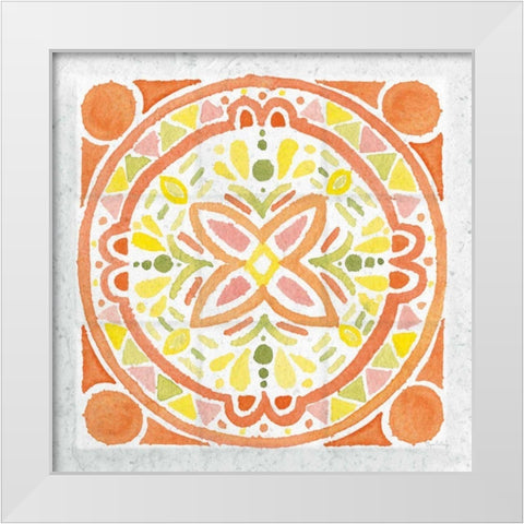 Citrus Tile I v2 White Modern Wood Framed Art Print by DeNeige, Elyse