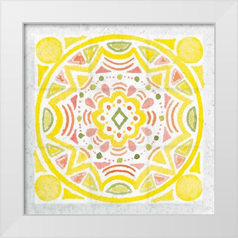 Citrus Tile II v2 White Modern Wood Framed Art Print by DeNeige, Elyse