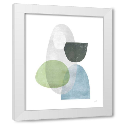 Whispers II White Modern Wood Framed Art Print by Hershey, Moira
