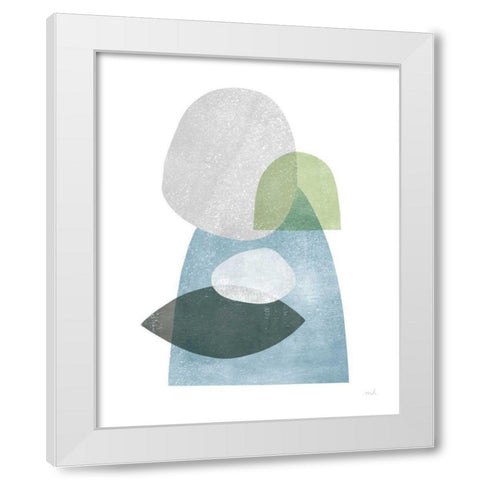 Whispers III White Modern Wood Framed Art Print by Hershey, Moira