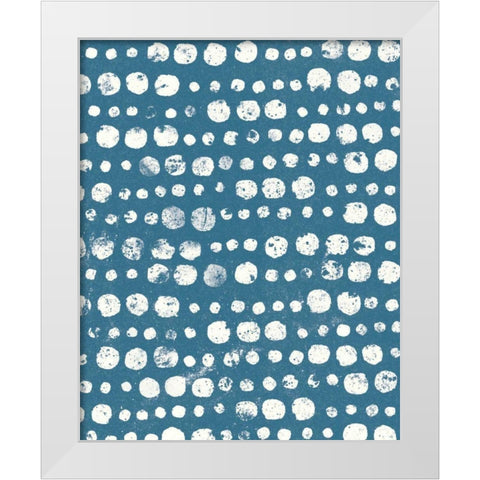 Mark Making Tile Pattern II Light Blue Crop White Modern Wood Framed Art Print by Hershey, Moira