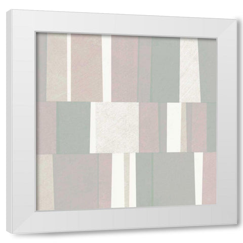 Pastel Abstract White Modern Wood Framed Art Print by Mullan, Michael