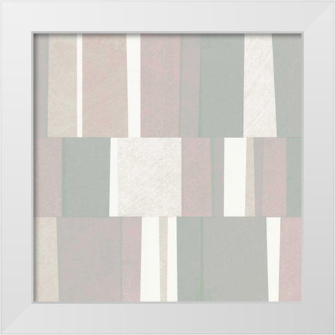 Pastel Abstract White Modern Wood Framed Art Print by Mullan, Michael