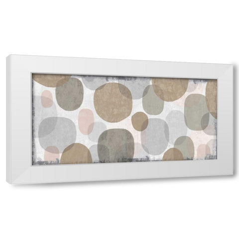 Pastel Drips White Modern Wood Framed Art Print by Mullan, Michael