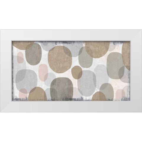 Pastel Drips White Modern Wood Framed Art Print by Mullan, Michael