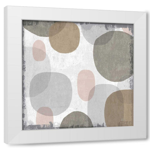 Pastel Drips I White Modern Wood Framed Art Print by Mullan, Michael