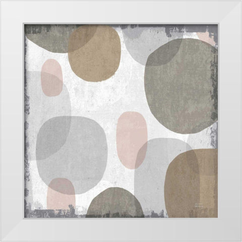 Pastel Drips I White Modern Wood Framed Art Print by Mullan, Michael