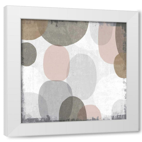 Pastel Drips II White Modern Wood Framed Art Print by Mullan, Michael