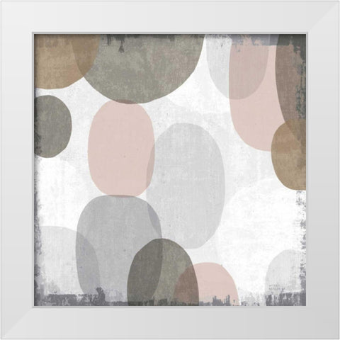 Pastel Drips II White Modern Wood Framed Art Print by Mullan, Michael