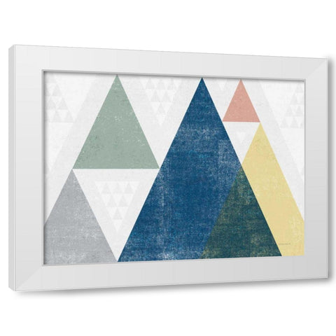 Mod Triangles I Soft Crop White Modern Wood Framed Art Print by Mullan, Michael