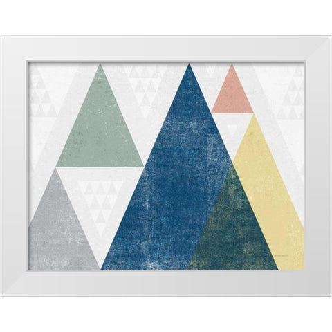 Mod Triangles I Soft Crop White Modern Wood Framed Art Print by Mullan, Michael