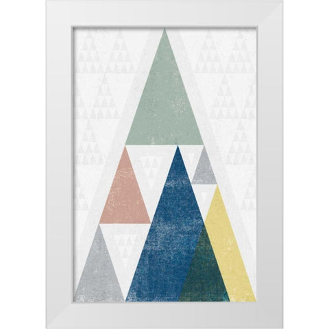 Mod Triangles III Soft White Modern Wood Framed Art Print by Mullan, Michael