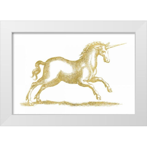 Unicorn Fantasy White Modern Wood Framed Art Print by Wild Apple Portfolio