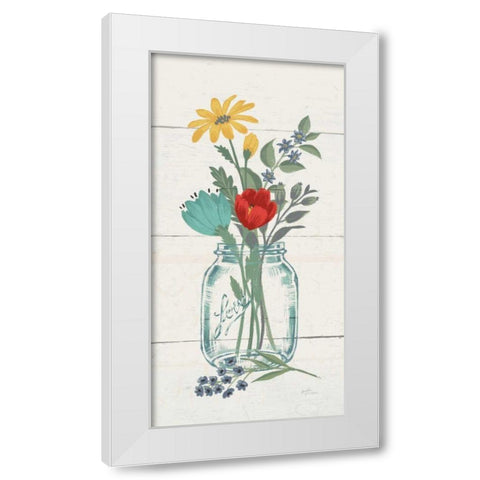 Blooming Thoughts XI no Words White Modern Wood Framed Art Print by Penner, Janelle