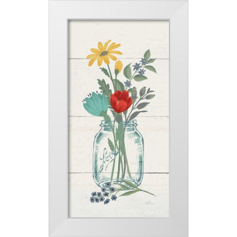 Blooming Thoughts XI no Words White Modern Wood Framed Art Print by Penner, Janelle