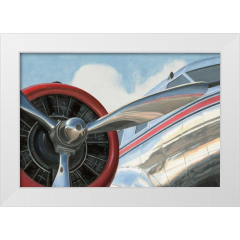 Travel by Air I v2 No Words White Modern Wood Framed Art Print by Fabiano, Marco