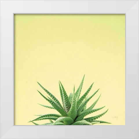 Succulent Simplicity I White Modern Wood Framed Art Print by Bradley, Felicity