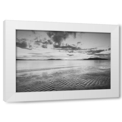 Samish Bay Sunset II BW White Modern Wood Framed Art Print by Audit, Lisa
