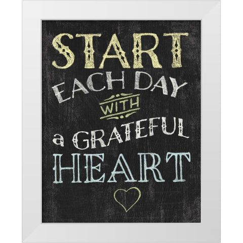 Winsome Words I White Modern Wood Framed Art Print by Hershey, Moira