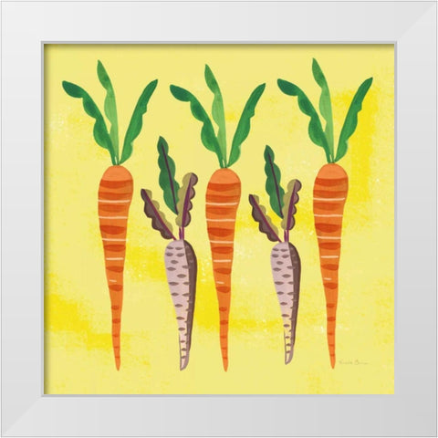 Veggie Time V v2 White Modern Wood Framed Art Print by Zaman, Farida
