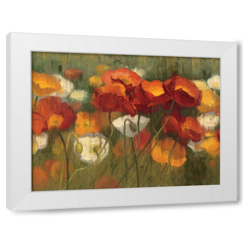 The Power of Red II White Modern Wood Framed Art Print by Novak, Shirley