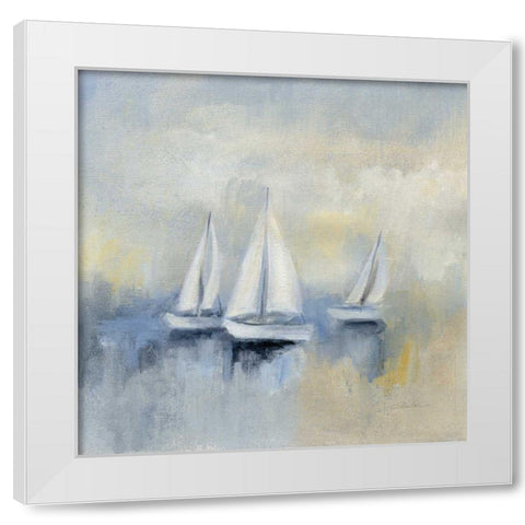 Morning Sail II White Modern Wood Framed Art Print by Vassileva, Silvia