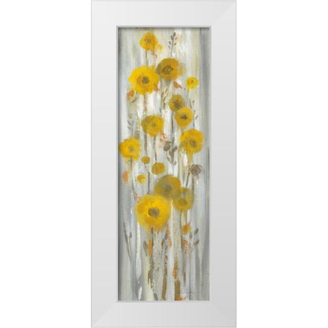 Roadside Flowers I White Modern Wood Framed Art Print by Vassileva, Silvia