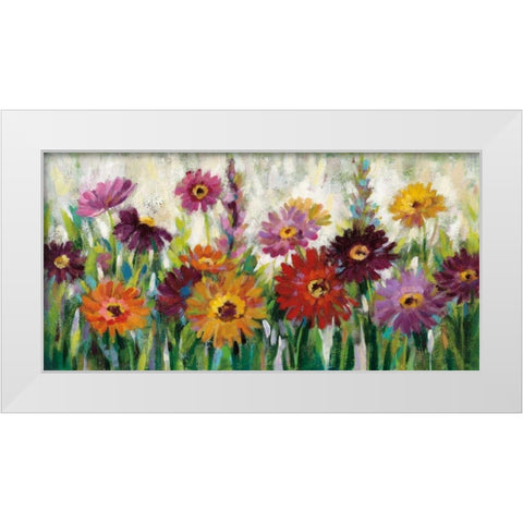 Jewel Daisy Gerbera White Modern Wood Framed Art Print by Vassileva, Silvia
