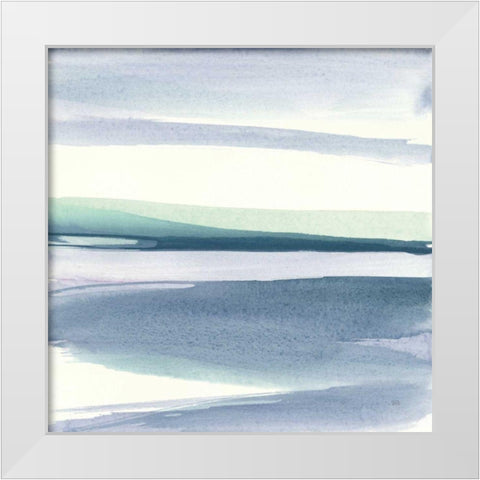 Mint Dawn III White Modern Wood Framed Art Print by Paschke, Chris