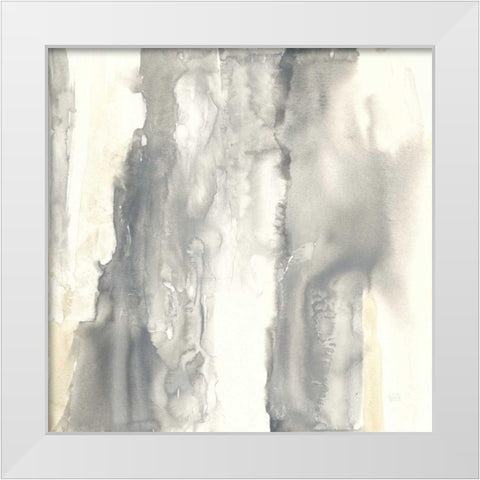 Pale Taupe II White Modern Wood Framed Art Print by Paschke, Chris