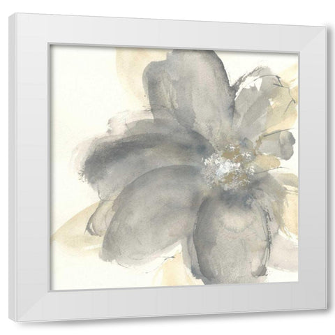 Floral Gray I White Modern Wood Framed Art Print by Paschke, Chris