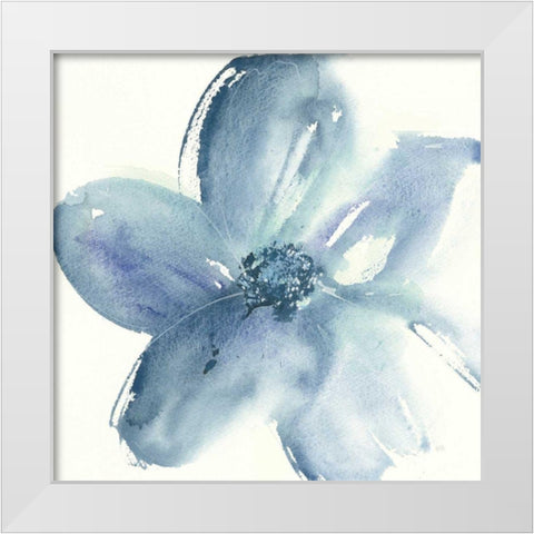 Indigo Mint I White Modern Wood Framed Art Print by Paschke, Chris