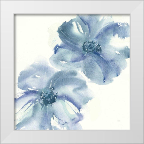 Indigo Mint II White Modern Wood Framed Art Print by Paschke, Chris