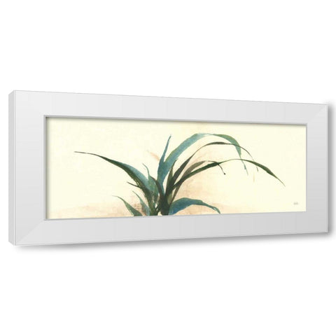 Horizontal Grass I White Modern Wood Framed Art Print by Paschke, Chris