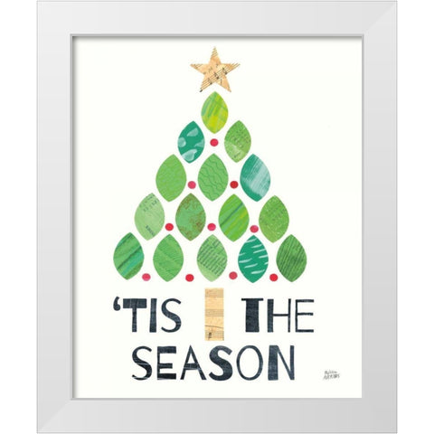 Mod Christmas II White Modern Wood Framed Art Print by Averinos, Melissa