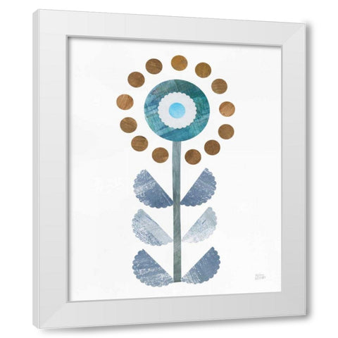 Retro Blooms II White Modern Wood Framed Art Print by Averinos, Melissa