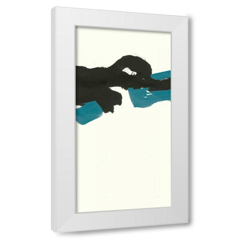 Minimal Panel II Teal White Modern Wood Framed Art Print by Paschke, Chris