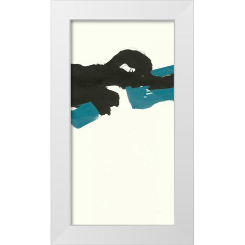 Minimal Panel II Teal White Modern Wood Framed Art Print by Paschke, Chris