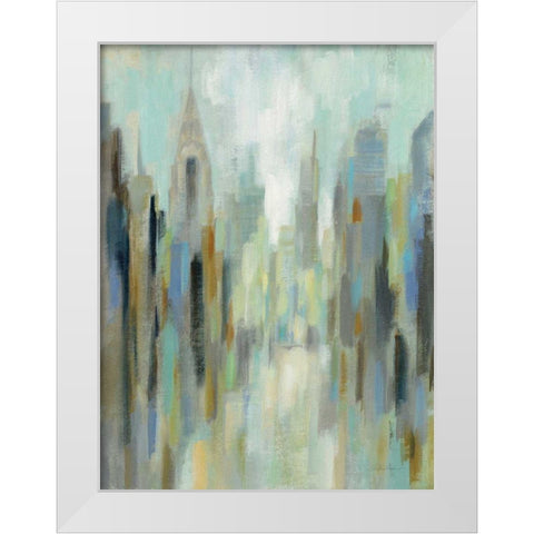 New York Morning I White Modern Wood Framed Art Print by Vassileva, Silvia