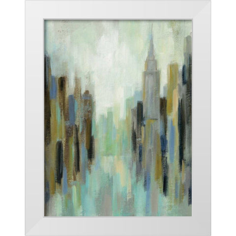 New York Morning II White Modern Wood Framed Art Print by Vassileva, Silvia