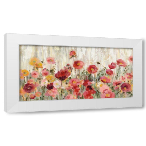 Sprinkled Flowers Crop White Modern Wood Framed Art Print by Vassileva, Silvia