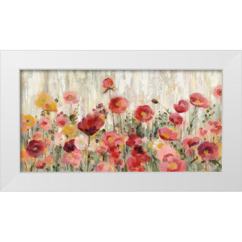 Sprinkled Flowers Crop White Modern Wood Framed Art Print by Vassileva, Silvia